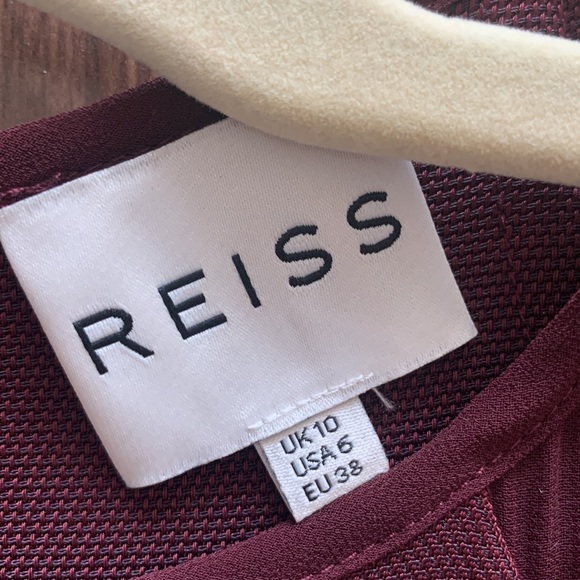 Reiss Long Formal Dress Burgundy - size 10 - Picture 5 of 7